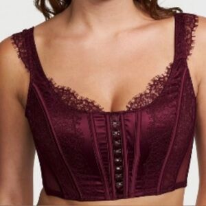 NWT Victoria’s Secret Dream Angels Berry Lace corset top Size:M-DD